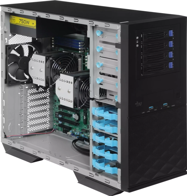 Сервер IRU Rock W9205P 2x6246 2x32Gb DDR4 ECC REG С621 1x750W AST2500 (2115933)