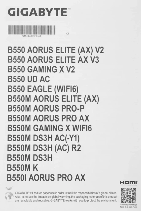 MB Gigabyte AMD AM4 B550 EAGLE WIFI6 DDR4