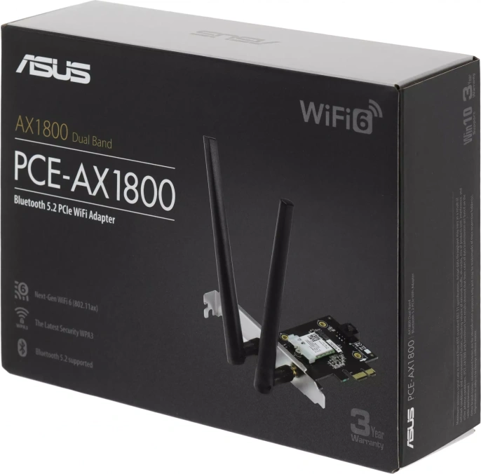 Сетевой адаптер Wi-Fi + Bluetooth ASUS PCE-AX1800