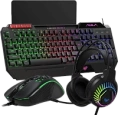 Игровой набор 4 в 1 (клавиатура, мышь, коврик, наушники) AULA T650 подсветка