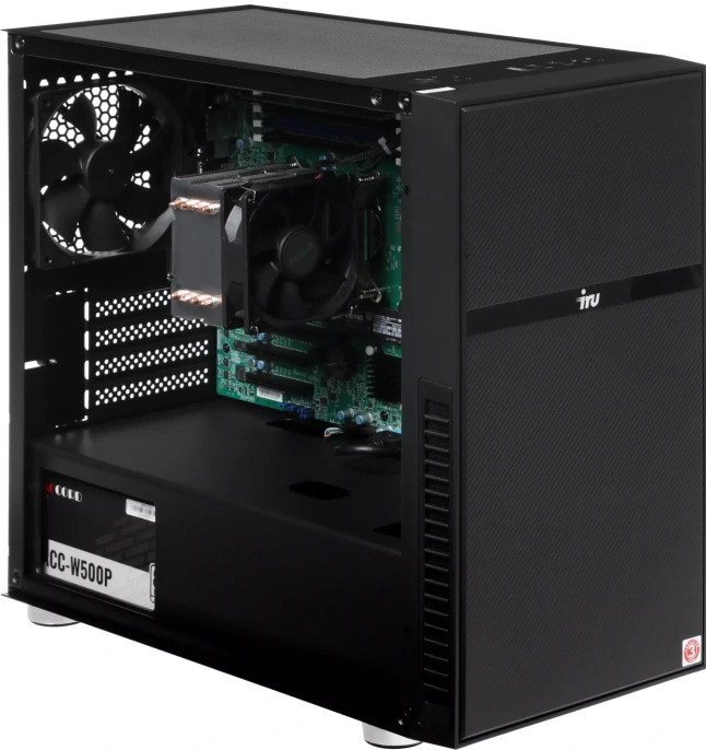 Сервер IRU Rock w9102e 1xE-2224G 1x16Gb DDR4 ECC 1x1024Gb M.2 SSD C242 1x500W AST2500 (2119889)