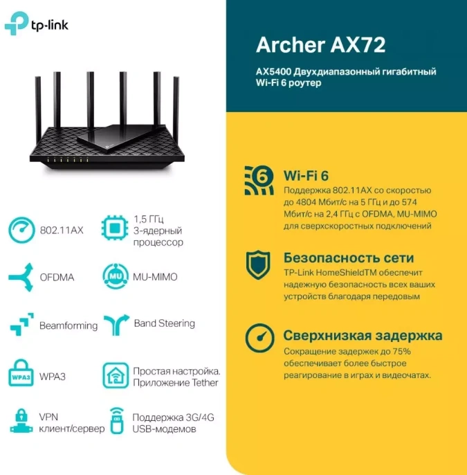 Роутер TP-Link Archer AX72