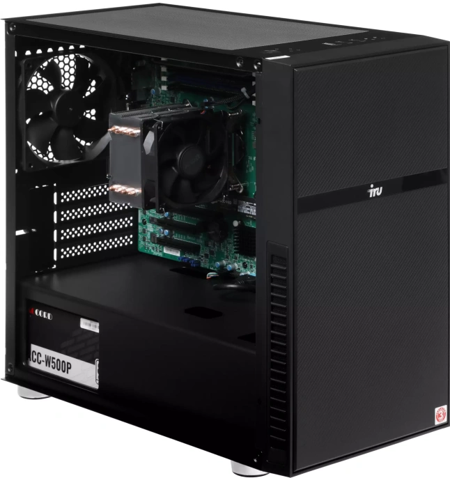 Сервер IRU Rock w9102e 1xE-2224G 1x16Gb DDR4 ECC 1x1024Gb M.2 SSD C242 1x500W AST2500 (2102267)