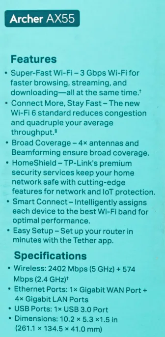 Роутер TP-Link Archer AX55