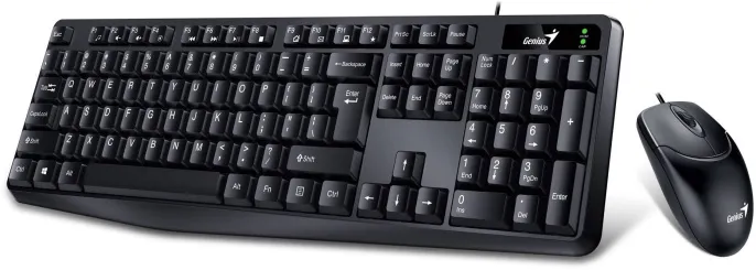 Комплект клавиатура+мышь Genius KM-170, Black